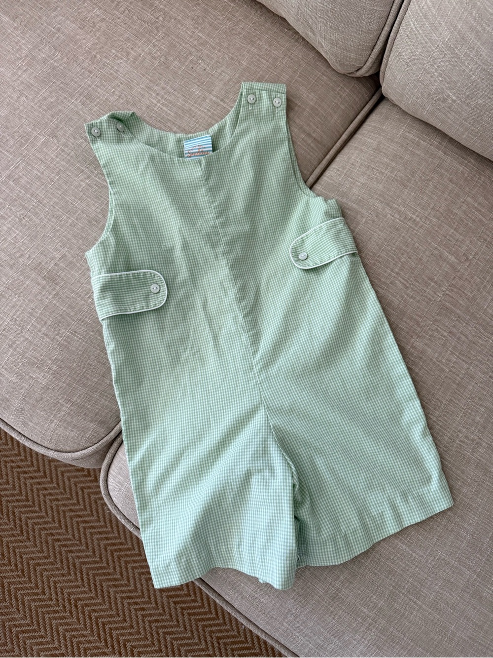 Green Gingham Jon Jon